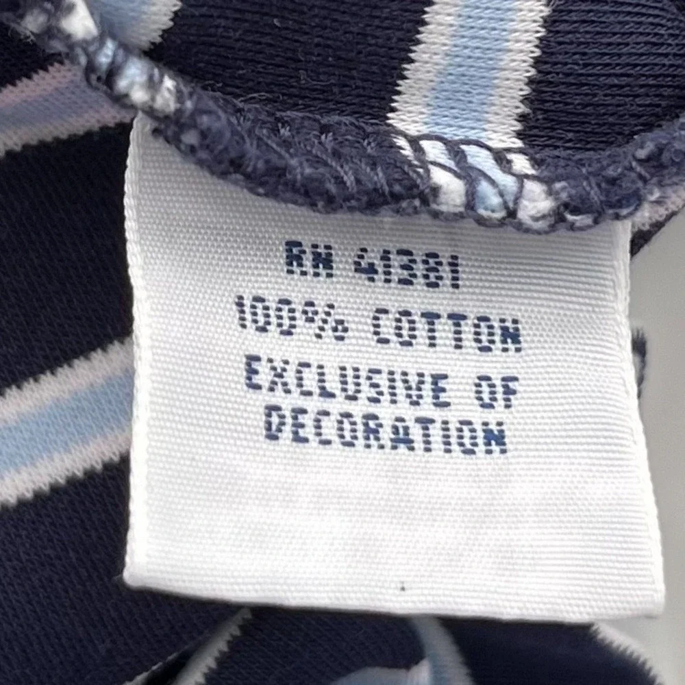 Polo Ralph Lauren Short Sleeve Striped Polo‎ Shirt Mens Large Navy Blue White